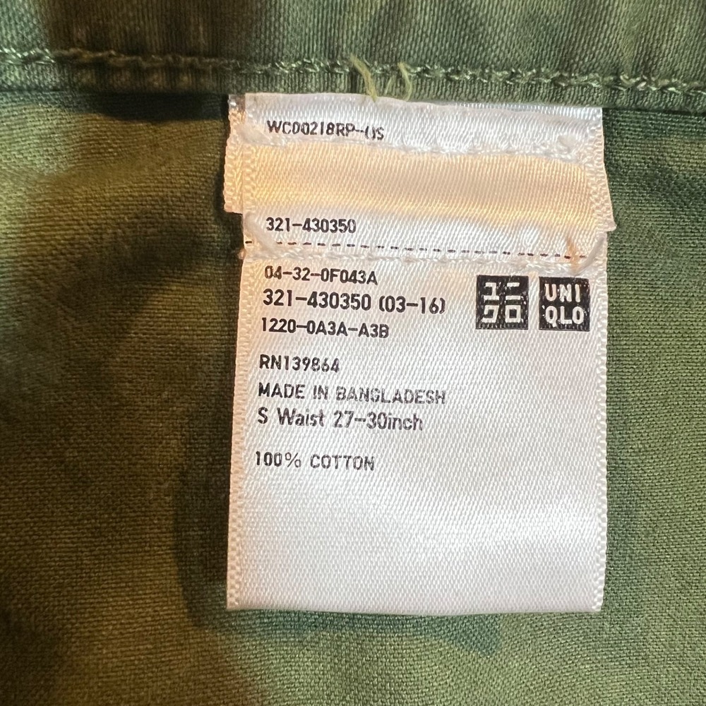 Uniqlo Pants Women's 27-30 Green Utility Army Casual Granola Girl Teacher - Picture 4 of 11